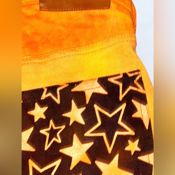 Y2K TRAPSTARS Low Rise Embellished Flare Jeans Tag 32 Star Graphic Rhinestone - Picture 6 of 8